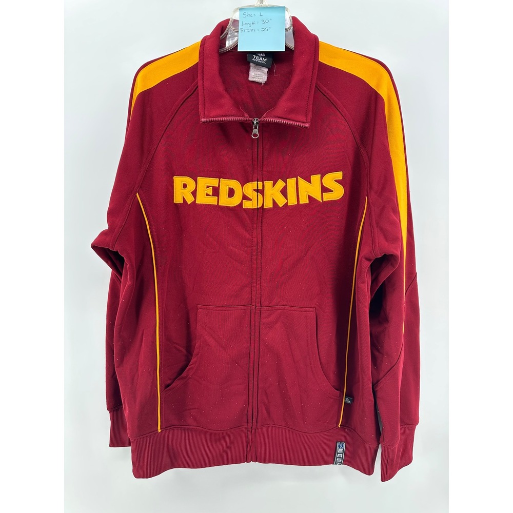 NFL Classic Washington Redskins Track Jacket Burgundy Gold Mens Large L